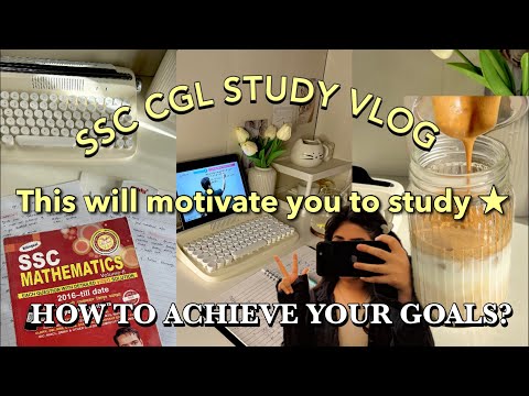 SSC CGL study vlog 🎧📖 How to achieve your goals| Motivational vlog 🎀 #sscaspirants #adayinmylife