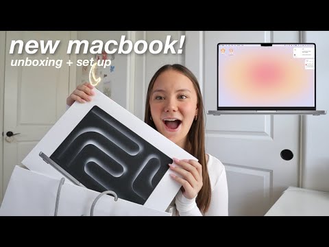 macbook pro unboxing + set up! *M3 chip*