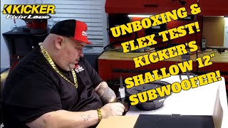 Kicker 48CWRT122 Unboxing and Flex Test 12" Shallow Subwoofer by Big Jeff Audio