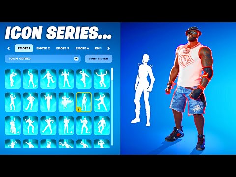 ALL ICON SERIES DANCES & EMOTES IN FORTNITE..!