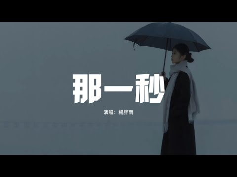 楊胖雨 - 那一秒『你為我撐傘微笑那一秒，是否也擔心她被雨淋到，你總把謊言說的輕巧說我愛計較，明明你眼中她比較重要。』【動態歌詞MV】