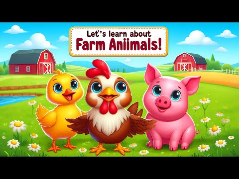 🌈 Let's Learn About Farm Animals! | Kids Songs & Rhymes