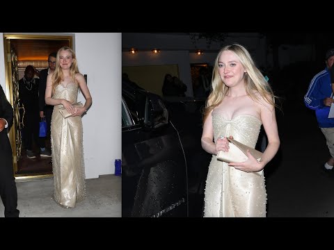 Dakota Fanning is All Smiles And Dressed Up As She Attends An Emmy Party in LA!