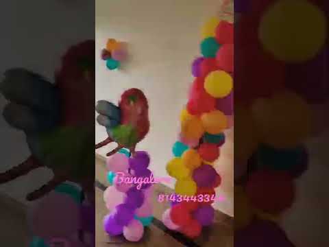 SHIMMER WALL balloons decoration in Bangalore|First birthday balloons decoration| Bangalore|