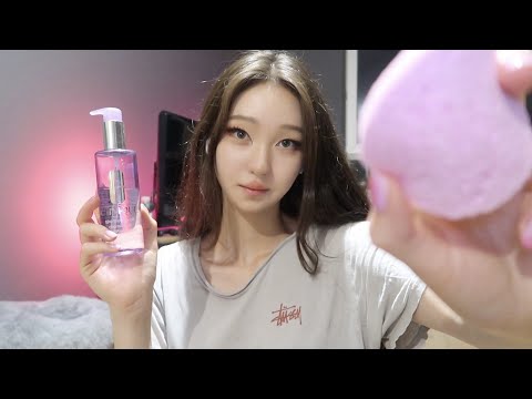 ASMR Night skincare before you sleep (no talking)