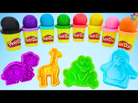 Creating and Learning Animals with Play Doh Fun Preschool Learning Video For Kids and Toddlers