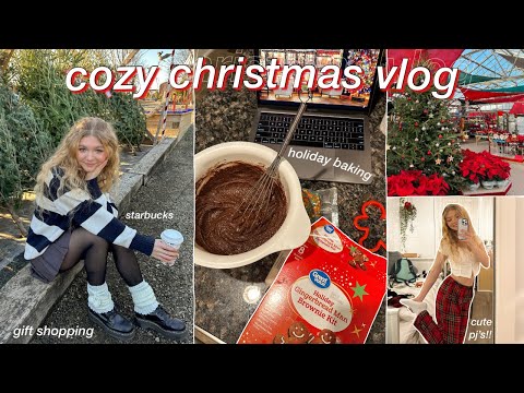 the ULTIMATE HOLIDAY VLOG: christmas gift shopping, holiday baking, starbucks drinks, & more!