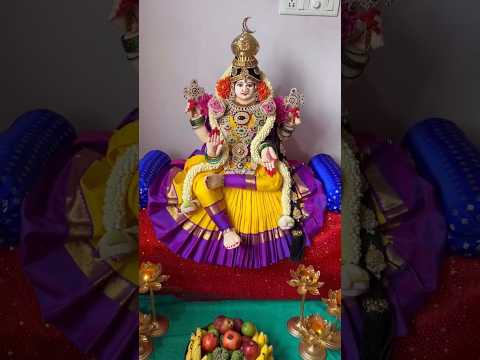 Varamahalakshmi saree draping| Varamahalakshmi decoration ideas #varamahalakshmi