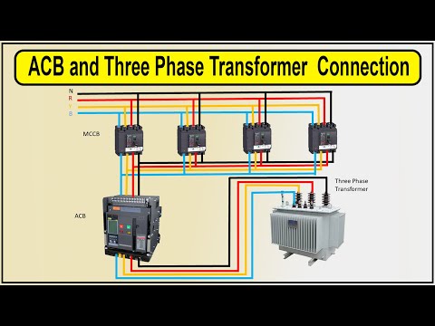 How To Make ACB and 3-Phase Transformer connection | air circuit breaker Wiring