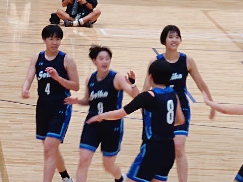 精華女子（福岡）VS奈良文化（奈良）インターハイバスケ2024　女子２回戦