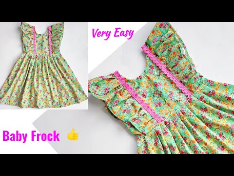 Frill  Neck Baby frock cutting and stitching | Baby Frock cutting and stitching