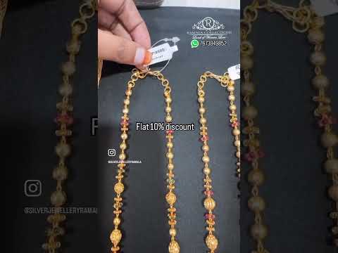 Beautiful mesh chain and gold balls chain available flat 10% discount at kukatpally store