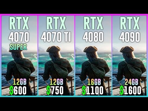 RTX 4070 SUPER vs RTX 4070 TI vs RTX 4080 vs RTX 4090 - Test in 20 Games