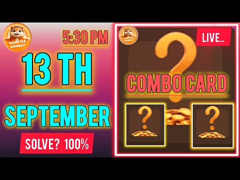 Hamster Kombat daily combo 13-14 September | daily combo hamster kombat today| Hamster Kombat combo