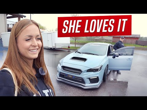 HER REACTION TO THE 800HP SUBARU STI!