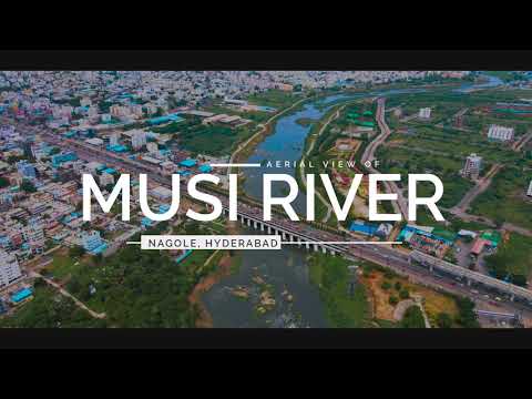 HYDERABAD MUSI RIVER AERIAL VIEW