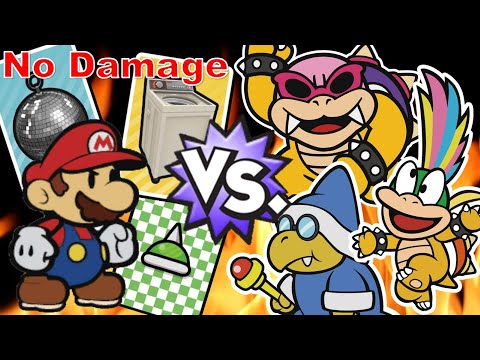 【ペーパーマリオカラースプラッシュ】ノーダメージ可能なボス戦その③ / Paper Mario: Color Splash - No damage boss battle Vol.3＋α