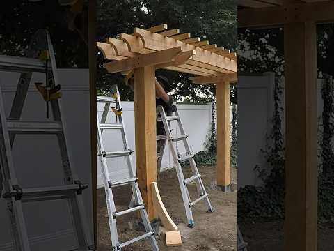 Installing Lattice Boards on Arbor Swing #diy #woodworking #backyardgoals