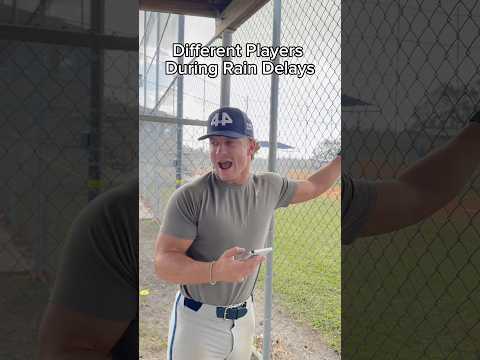 Different Types of Players During Rain Delays 🤣 #baseball #comedy #raindelay