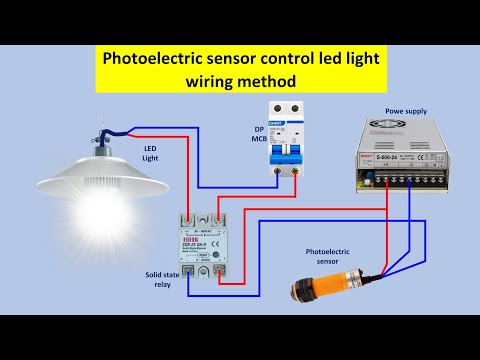 Photoelectric Sensor Wiring Method | photoelectric sensor  connection wiring with led light