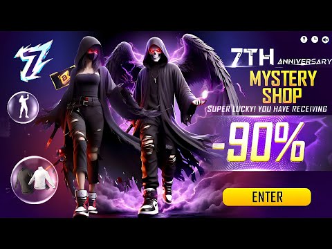 MYSTERY SHOP EVENT FF, 7TH ANNIVERSARY EVENT FREE FIRE 2024 🥳 | FREE FIRE NEW EVENT | FF NEW EVENT