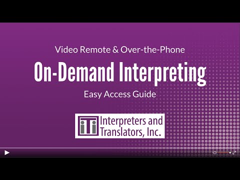 On Demand Interpreting Access Guide