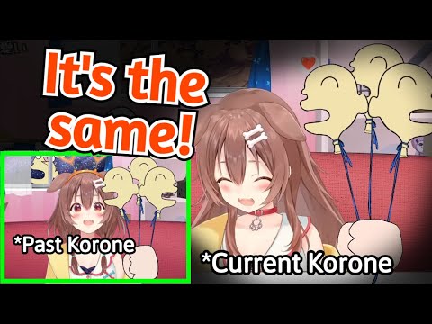 Korone Laughing So Hard Seeing Her Past Self Do the Exact Same Thing 1 Year Ago [Hololive]