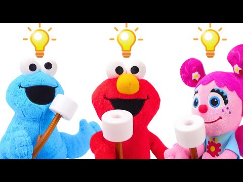 Best Sesame Street Learning Video For Kids | Elmo and Cookie Monster Go Camping | Learn Food Names