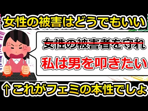 【ゆっくり解説】何よりも男叩きがしたいだけのツイフェミ