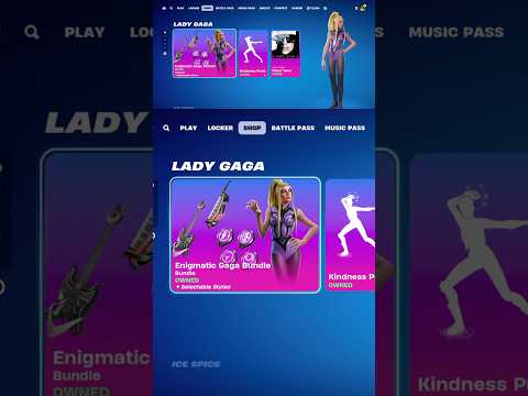 Festival Lady Gaga Comes To The Item Shop #fortniteitemshopreview #shorts