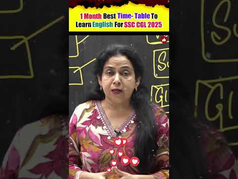 Best Time Table For 1 Month To Prepare English For SSC CGL 2025 By Neetu Singh Mam