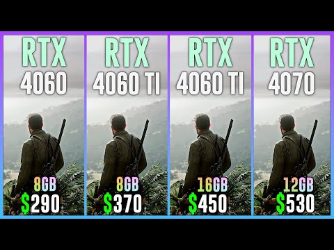 RTX 4060 vs RTX 4060 TI vs RTX 4060 TI 16GB vs RTX 4070 - Test in 20 Games