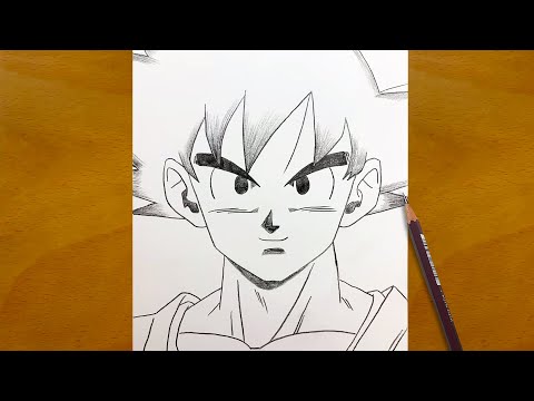 Step-by-Step Goku Drawing | Anime Art Process | Anime Sketch