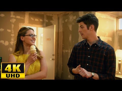 Supergirl and Flash Crossover | Barry explains the Multiverse [4K UHD]