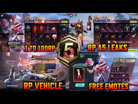 A5 Royale Pass 1 To 100Rp Leaks | Pan Upgrade | Rp Vehicle Skin | 90Rp M762 | Cycle 6 & Tier Reward