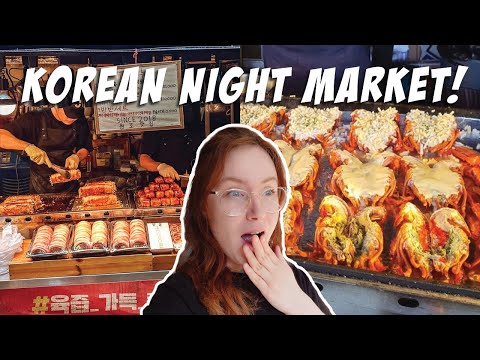 Traditional Korean Street Food Tour at Dongmun Market on Jeju Island.