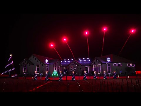 Taylor Swift Compilation Christmas Light and Firework Show - 4K