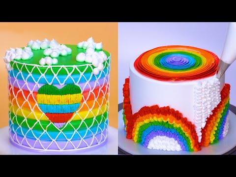 Most Beautiful Rainbow Cake Decorating Videos | Extreme Cake