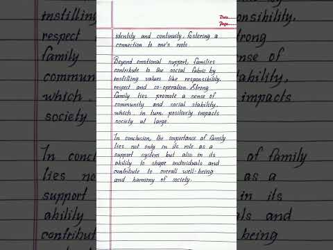 Importance of Family || Essay Writing in English || My Family || Writeology TV