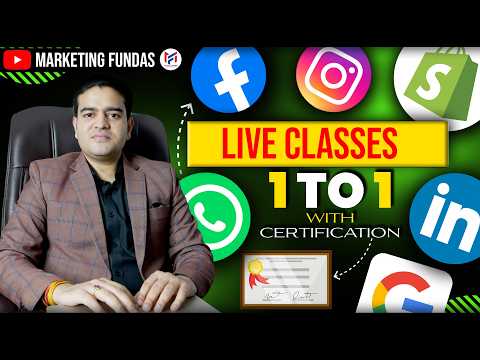 1 to 1 Live Classes with Certification AI and Digital Marketing | Join Today #marketingfundas