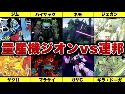 【ガンダム】量産型スペック対決ジオンvs連邦軍【ゆっくり解説】