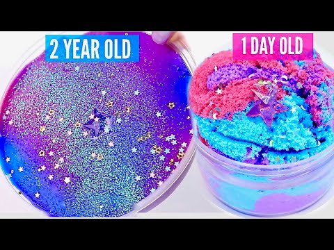 2 Year Old Slime VS 1 Day Old Slime! **Fixing 2 Year Old Slime!** How did they change?!