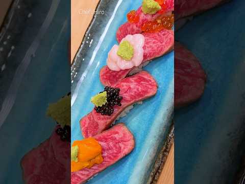 🇯🇵 Wagyu Sirloin Nigiri🥩 #shorts