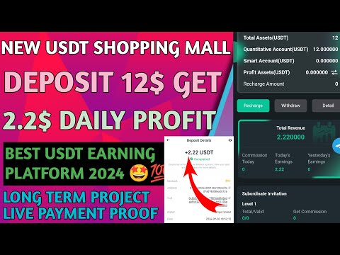 New Usdt Shopping Site Today | Best Usdt Earning Website 2024 | Usdt Earning App | Earn Free Usdt