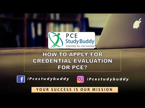 How to apply for credential evaluation for PCE.