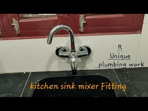 kitchen sink mixer Fitting work by R Unique light Electrical & plumbing work