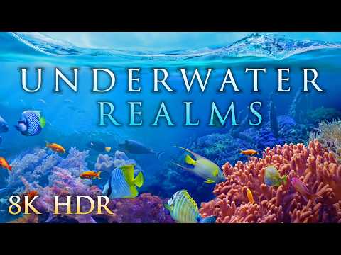 Vivid Coral Reefs in 4K HDR: " Underwater Realms" 1 Hour Ambient Nature Relaxation Film + Music