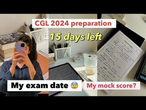 SSC CGL exam date | CGL study vlog 2024| exam days 😓 #cgl #dayinthelifeofsscaspirant #ssccgl