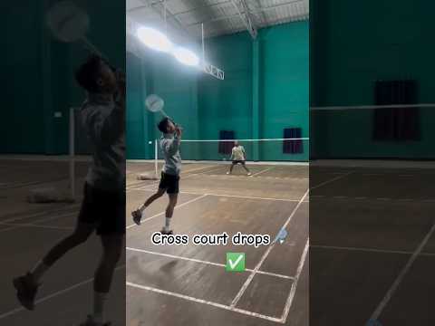 15 December cross court drop training🏸#badminton #youtubeshorts