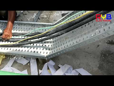 cable laying  and cable dressing in cable tray part 2